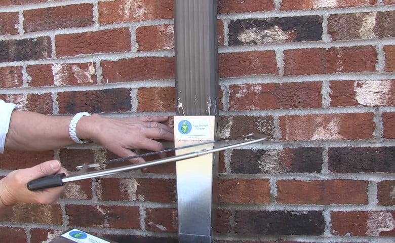 Cuting Aluminum Downspouts with A Hack Saw